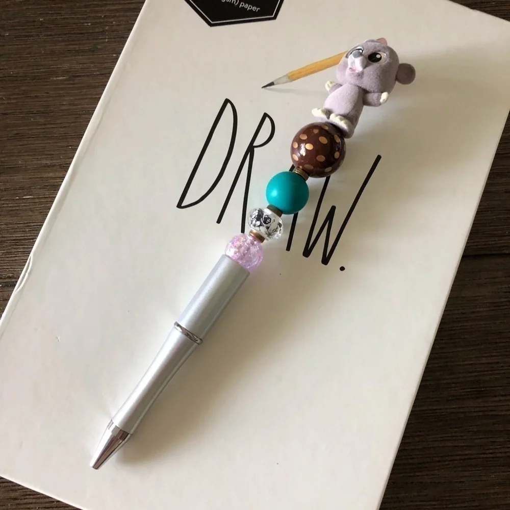 Disney Doorables: The Jungle Book: Baloo fuzzy handmade beaded pen